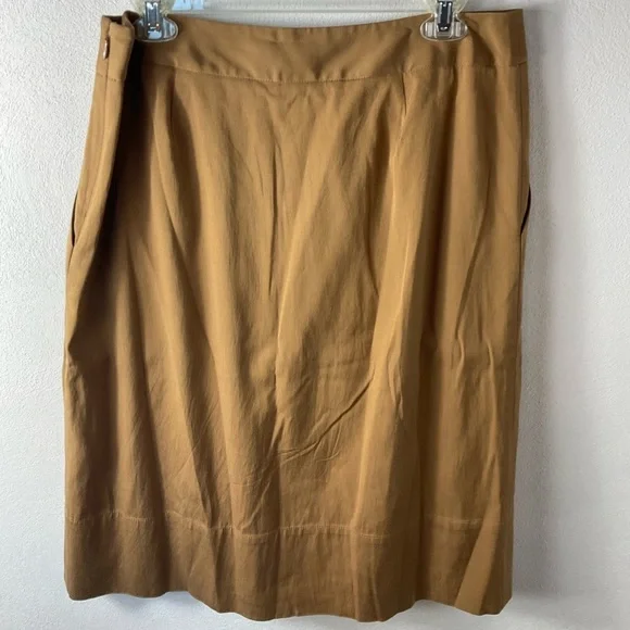Talbots Tan Skirt With Pockets Sz 10 - Picture 2 of 4
